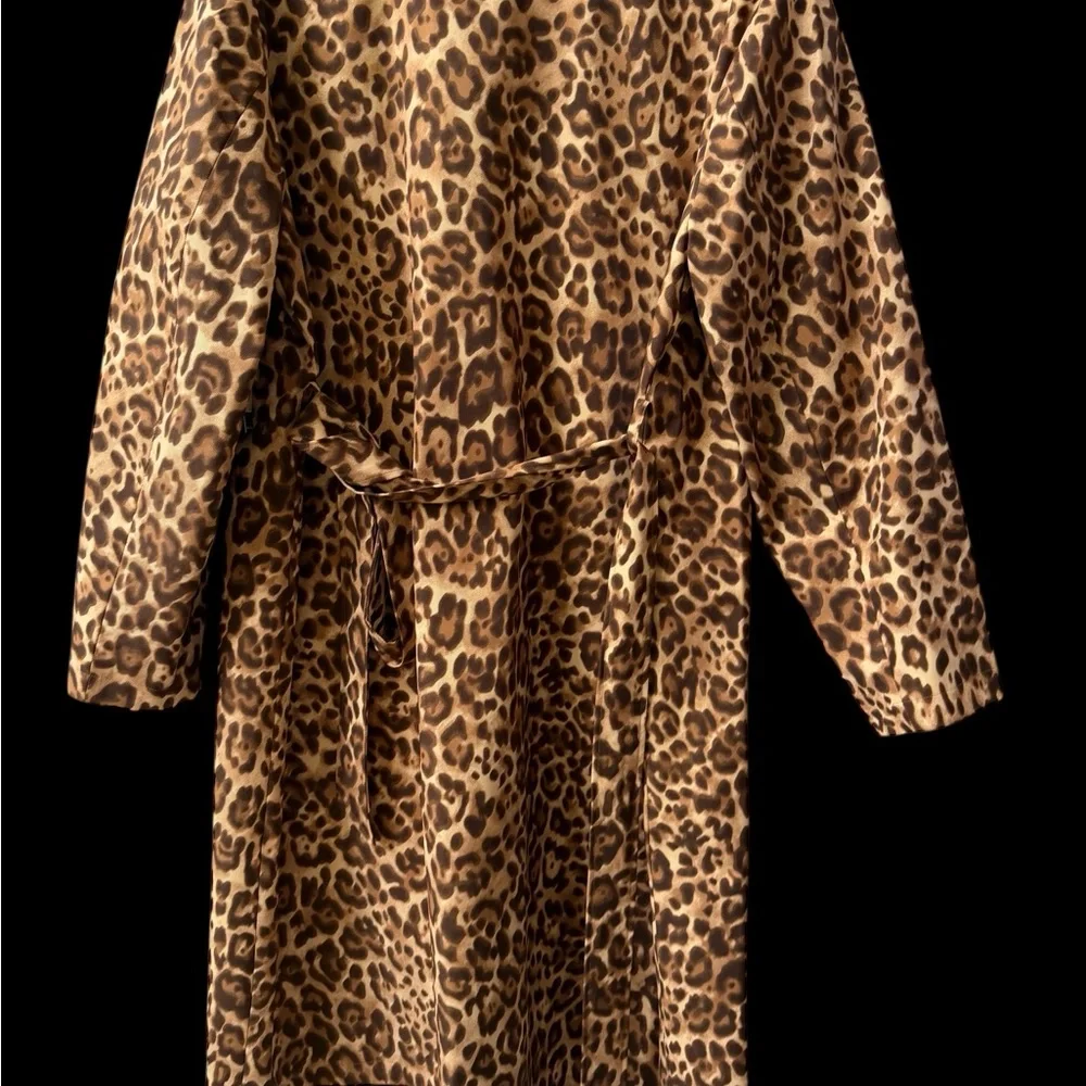 sofia by sofia vergara Leopard-Print Trench Coat - Brown & Tan - Picture 4 of 4